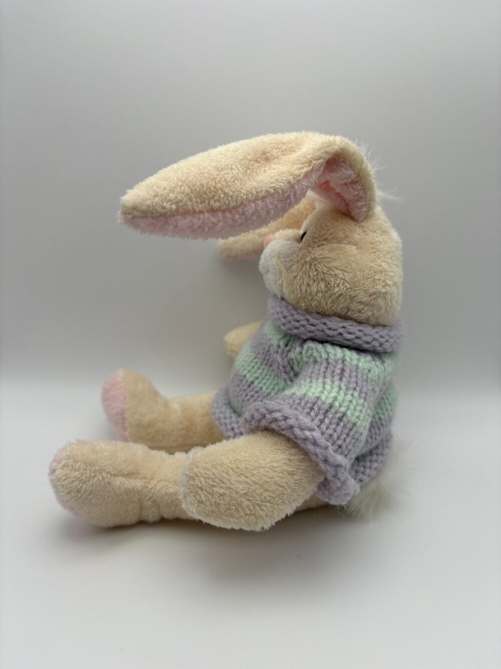 Hudson's Bay Animal Adventure White Easter Bunny Rabbit Stuffie Y2K (SKU: 884TO) - Picture 3 of 7